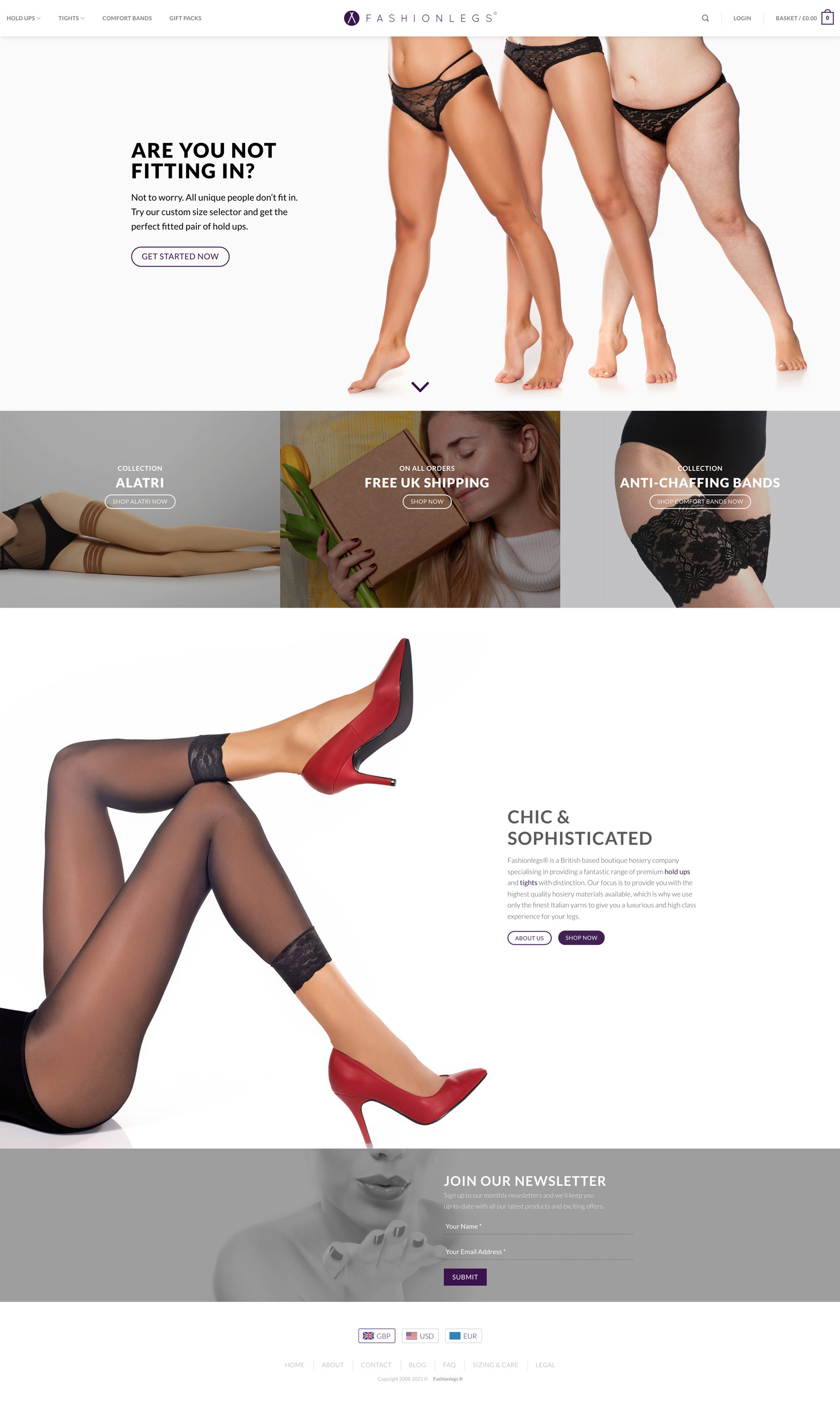 fashionlegs homepage
